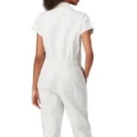 A Piece Apart Rent the Runway Azore white linen jumpsuit sz 2 $445 - Picture 3 of 11